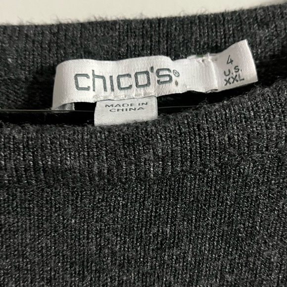 Chico's Charcoal Knit Top - Picture 3 of 3